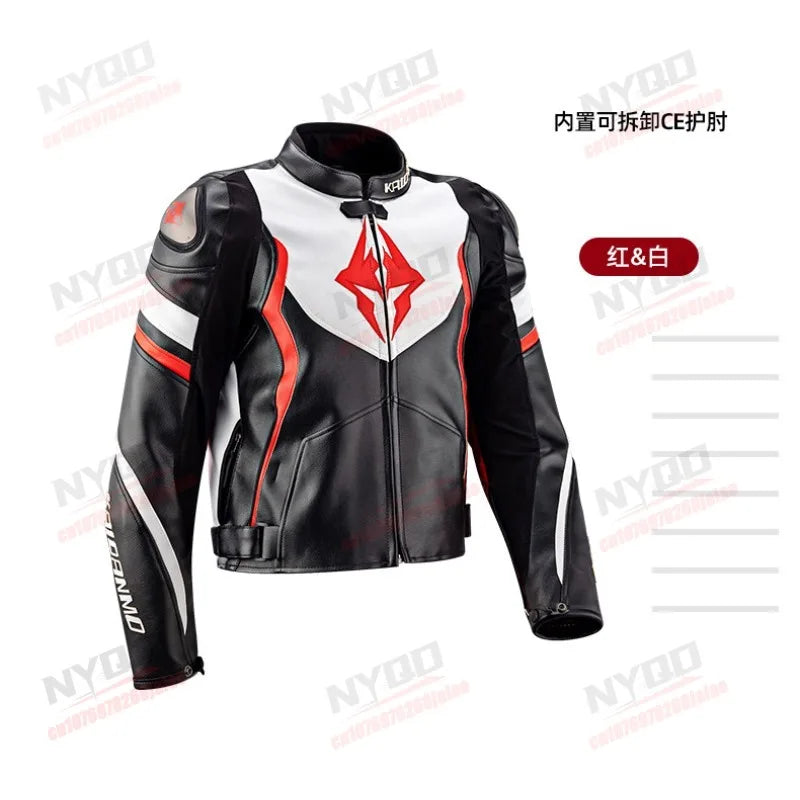 Men Women Motorcycle Riding Suit Waterproof Winter Warm Racing Jacket Pants Set Windproof Anti-Fall Riding Leather Clothing