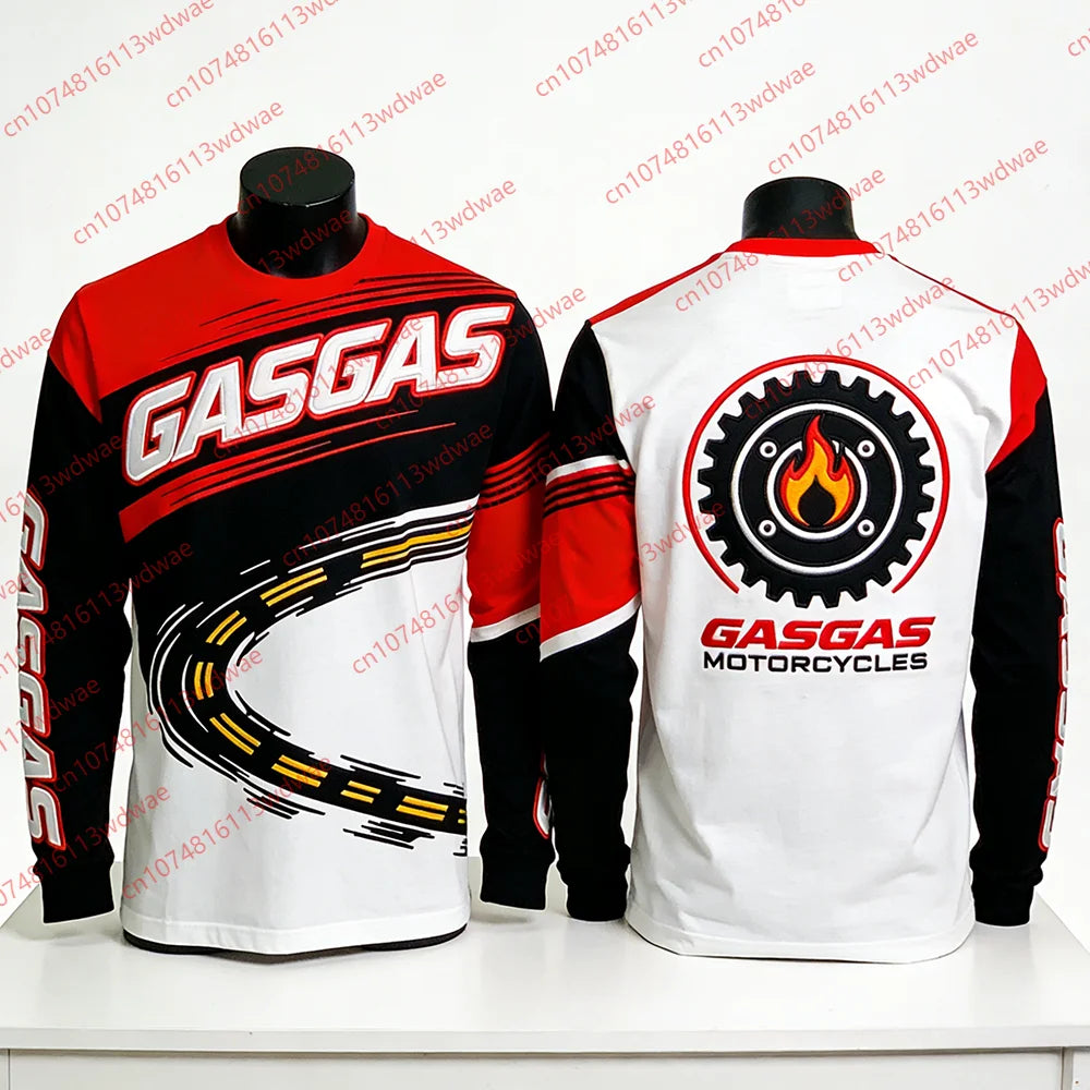 GASGAS Motocross Jersey Men Long Sleeve Breathable Racing Shirt Motorcycle Gear Off-Road MX Apparel Quick-drying cycling suit