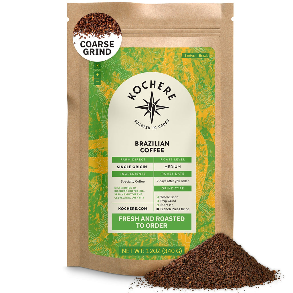 Kochere Coffee Brazilian Santos Medium Roast - Smooth, Elegant, Cocoa Notes