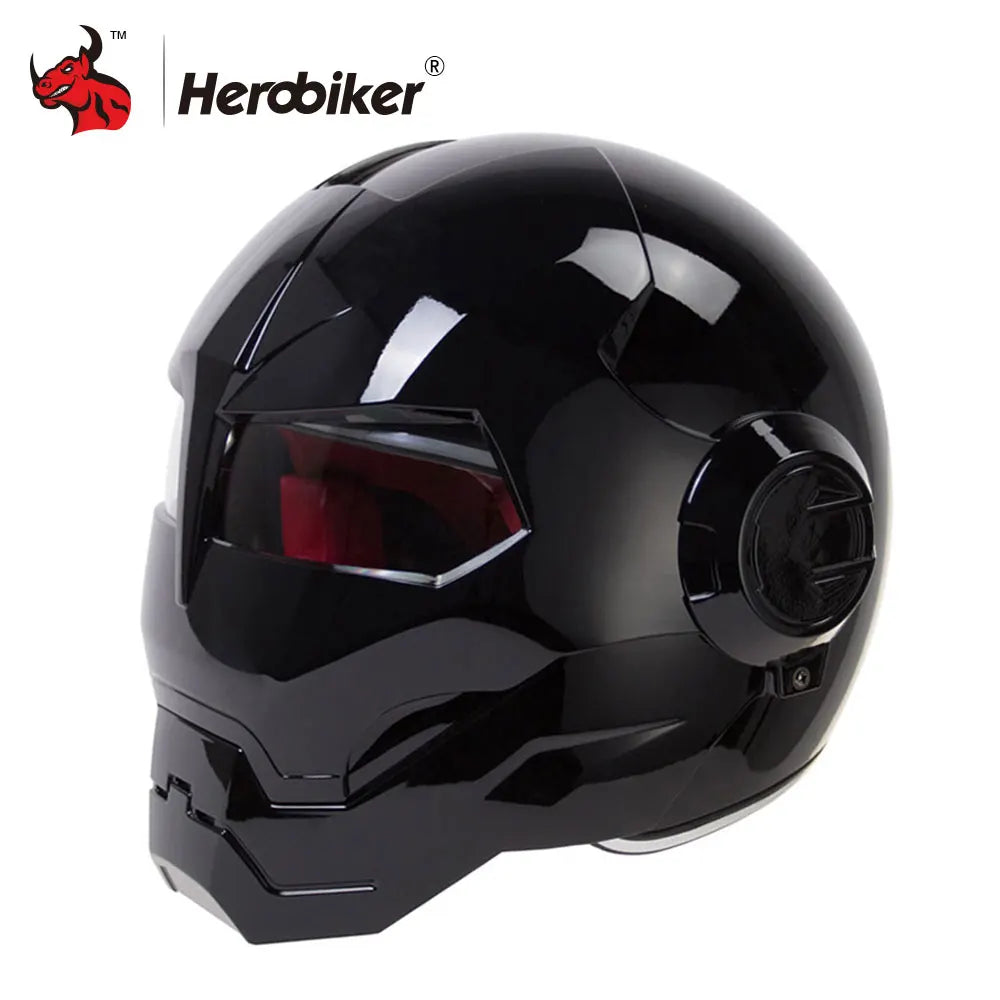 HEROBIKER Vintage Retro Helmet Motorcycle Moto Helmet Motorbike Full Face Helmet Casco Moto Cruiser ChopperCafe Racer Capacetes