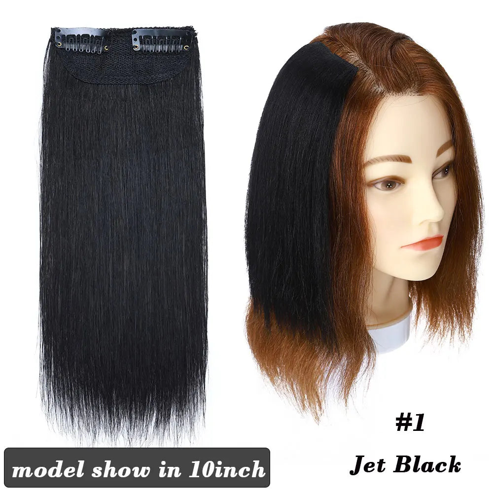 Sego Hair Pads Hairpieces 100% Human Hair Patches Invisible Clip In One Piece Hair Extensions Add Hair Volume 8g-17g