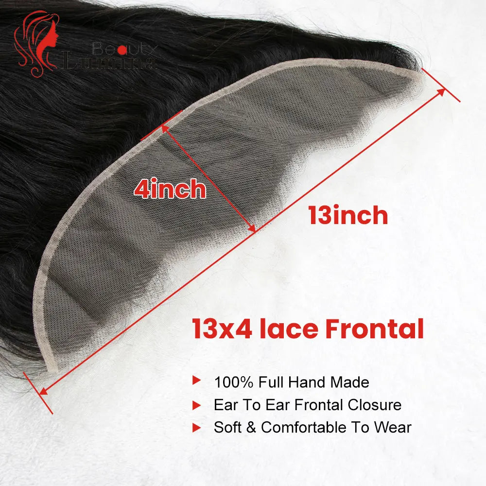 13x6 HD lace Frontal Only Invisible HD Transparent Lace Melt Skins 13x6 Straight Lace Frontal Only Human Hair Remy Pre Plucked