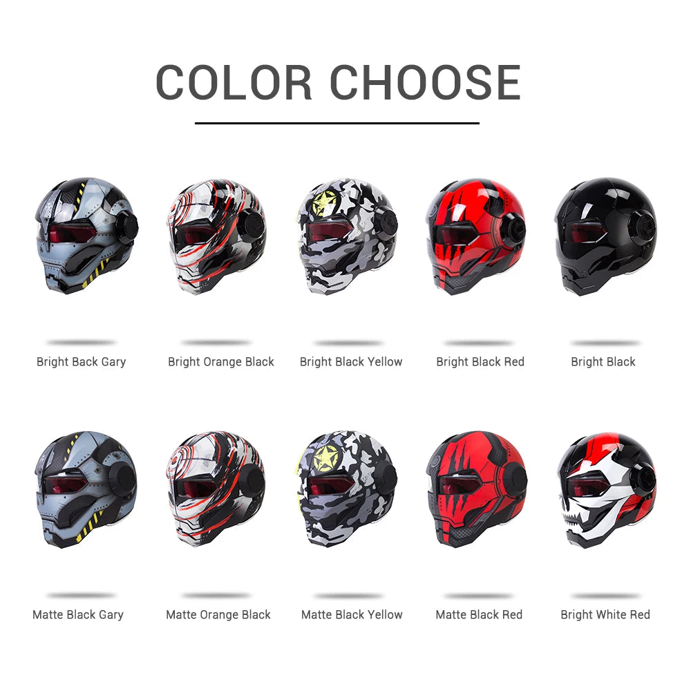 HEROBIKER Vintage Retro Helmet Motorcycle Moto Helmet Motorbike Full Face Helmet Casco Moto Cruiser ChopperCafe Racer Capacetes