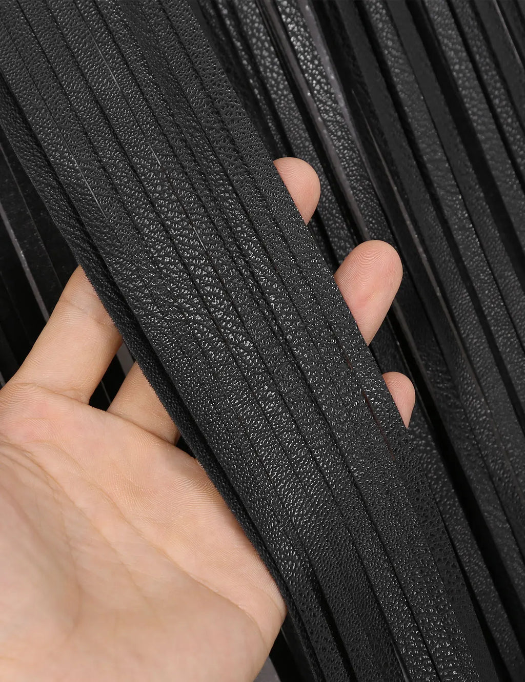 Women Punk Goth Skirt Belt Sexy Long Fringe Tassel Underskirts Adjustable Double Buckles PU Leather Waistband Skirt Rave Costume