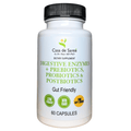FODMAP Digestive Enzymes + Prebiotics + Probiotics + Postbiotics Gut Friendly Low FODMAP MD PhD Formulated