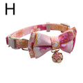 Cute Cat Collar with Bow Tie Cute Plaid Pattern Dog Collar with Bow tie and Durable Buckle Collar for Small Medium Pet