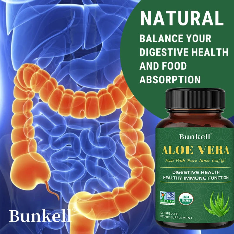Aloe Vera Supplement - Made with Organic Aloe Vera, Support Digestion, Skin and Joint Health for Men and Women