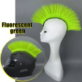 Helmet Mohawk Synthetic wig Decorative Riding Helmet Wig Adhesive Mohawk for Motorcycle Bicycle Ski lmost Helmet Accessories
