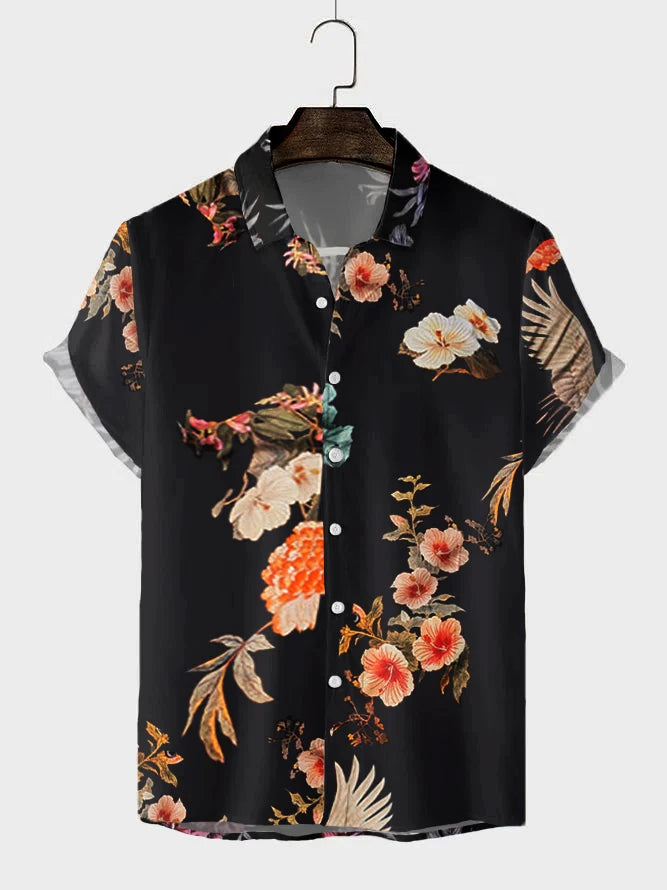 New Hawaiian Shirt For Men Skull 3d Printed Beach Shirt Short Sleeve Button Casual Men's Skull Shirts Oversized Camisa S-5XL