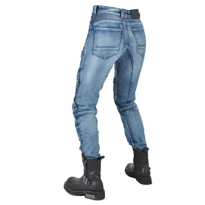 Motorcycle Jeans Women's Personalized Motorcycle Pants Motorcycle Racing with Riding Protective Gear Casual Pants