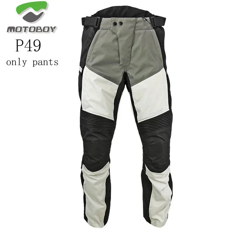 Warm Waterproof MOTOBOY motorcycle Jacket pants  winter motorbike jersey suit men's with CE Protectors motocross Rally Suit