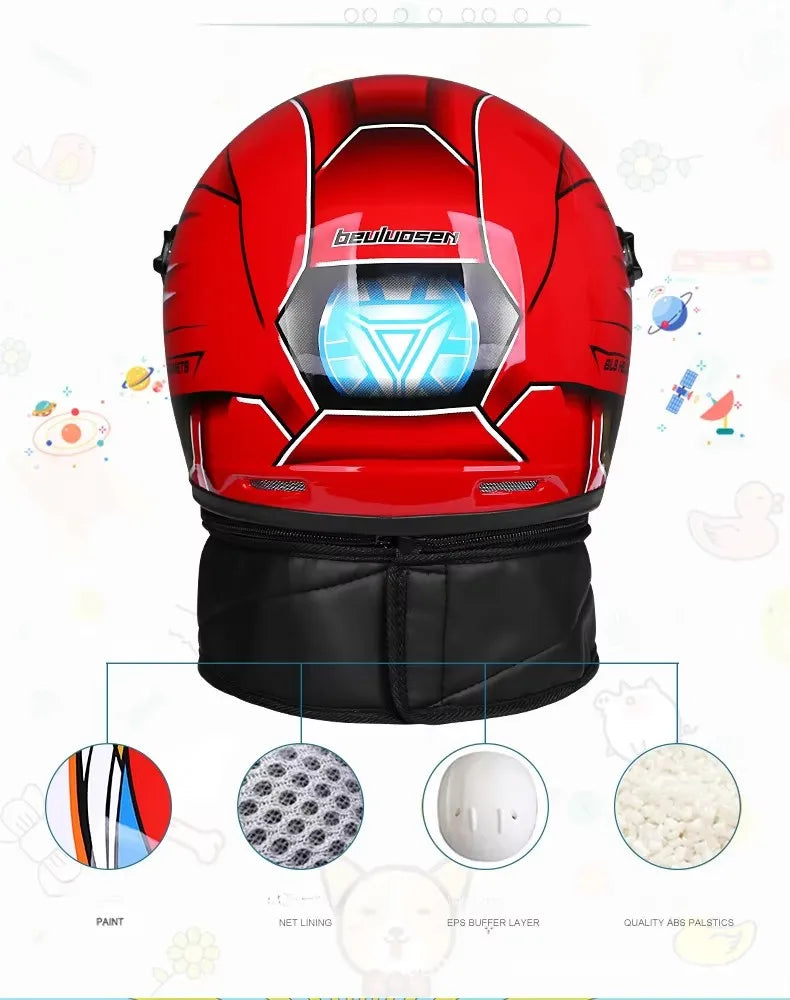 Kdis Spider Motorcycle Helmet Full Face Long Visor Racing Off-Road Helmet childrens Cascos Para Moto Capacete DOT Casco Moto