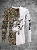 Fishing Long Sleeve Tshirt Hunting Camouflage 3d Print T-shirt Men Women Fashion Outdoor Sports Oversized Tops Tees Men Clothes