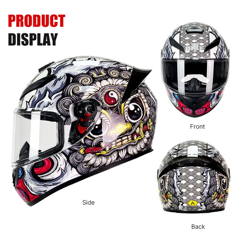 Adult Helmets For Motorcycle Full Face Helmet HD Visors Capacete De Moto Capacetes DOT Approved