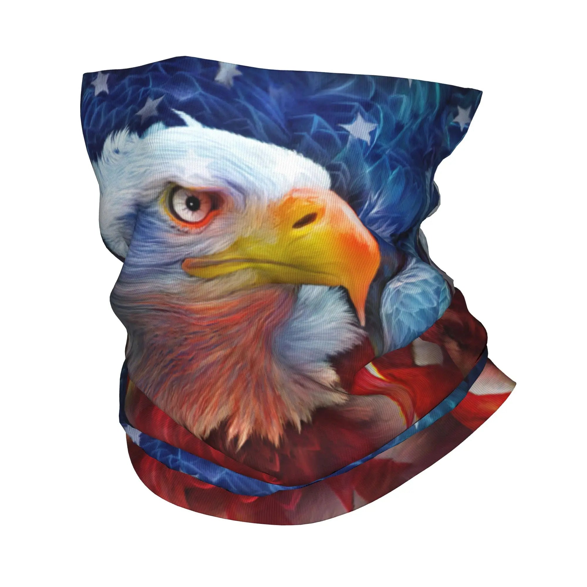 Custom Vintage American Flag Bandana Neck Gaiter for Hiking Hunting Women Men Wrap Scarf USA Proud Balaclava Warmer