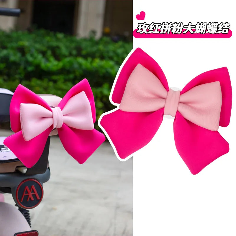 Helmet bow decoration, motorcycle electric vehicle accessories, large cute, ski helmet locomotive helmet accessories