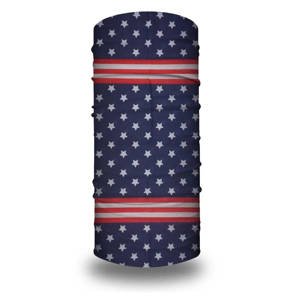 American Flag Tube Bandana Turbans Headwrap for Women Men Wind Dustproof Neck Gaiter Balaclava Seamless Multifunctional Headband