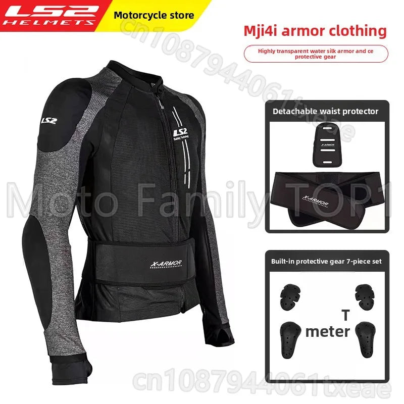 OriginalLS2 Motorcycle Jacket X-Armor Motocross Riding Clothing Summer Breathable Motorbike Jacket Men Women Moto Racing Jacket