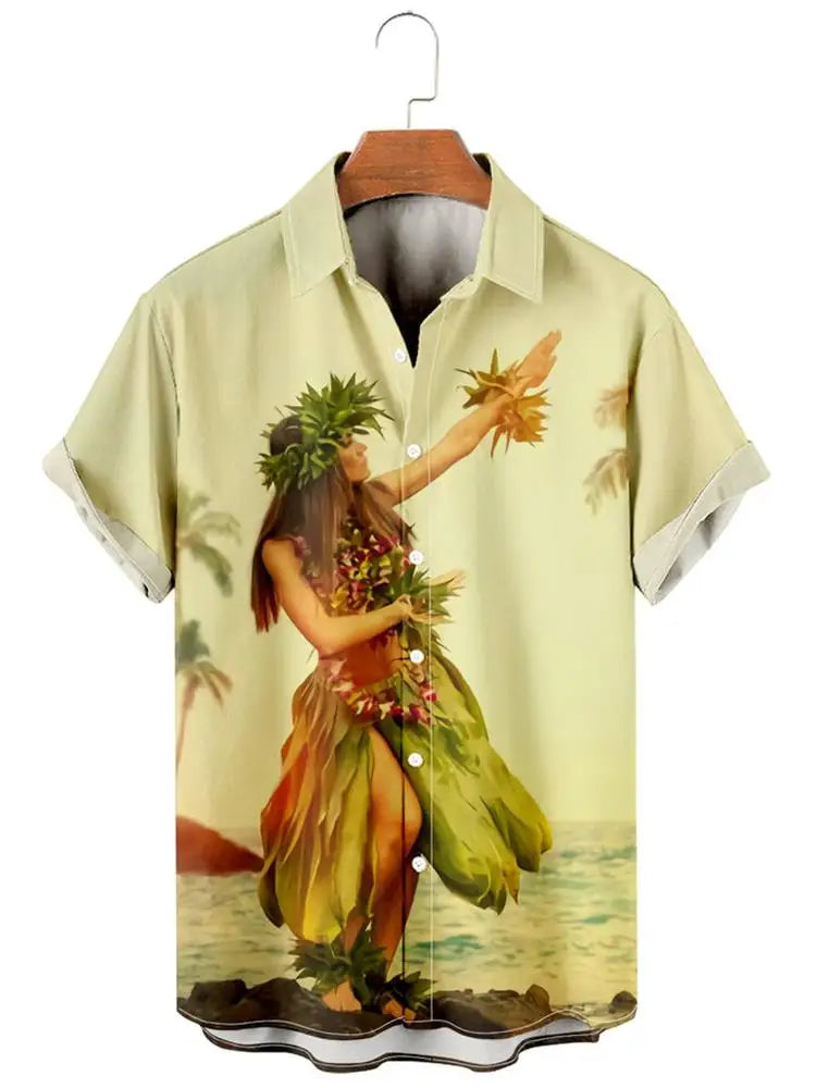 New Hawaiian Shirt For Men Skull 3d Printed Beach Shirt Short Sleeve Button Casual Men's Skull Shirts Oversized Camisa S-5XL
