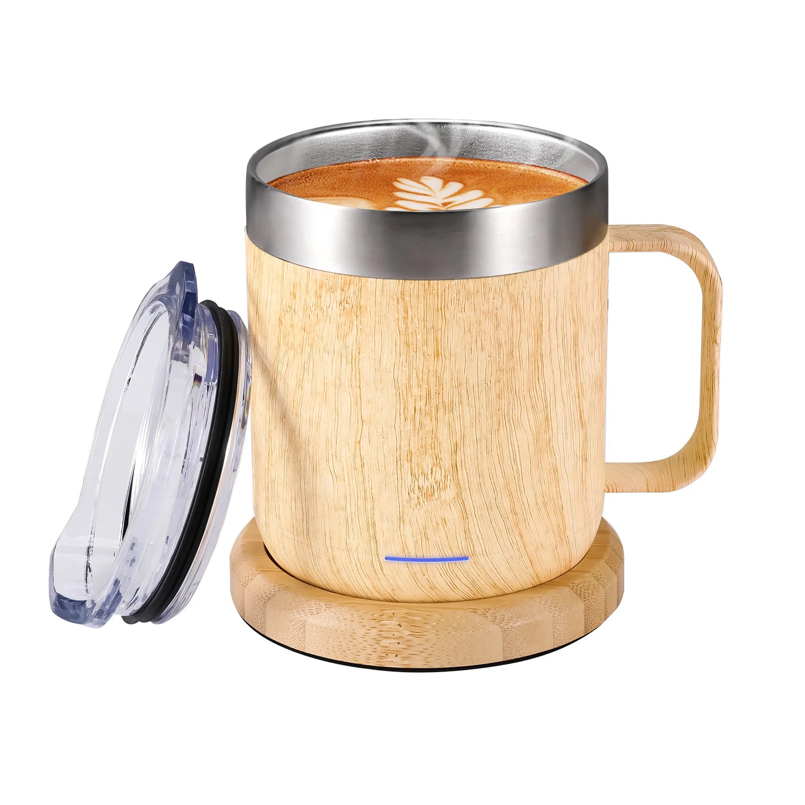 Self-Heating Coffee Mug Smart USB Warmer with 55°C (131°F) Thermostat Double Layer Food Grade Cup Warmer for Office/Home/Gifts