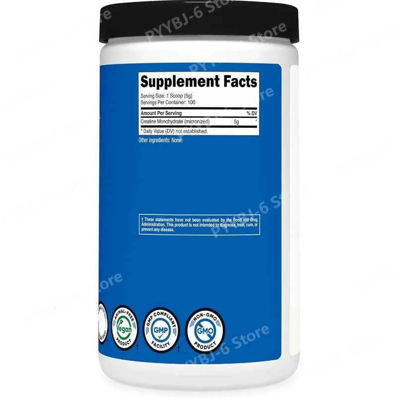 Micronized Creatine Monohydrate 500g Unflavored100 Servings Boosts Muscle Strength & Endurance Dietary Supplement for Adults