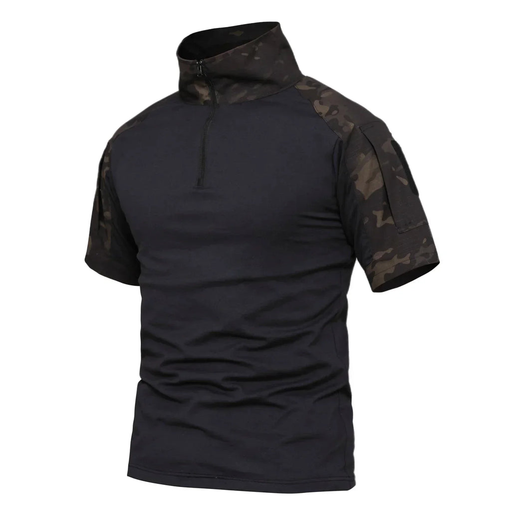 Tactical T-Shirts Men Sport Outdoor Tee Quick Dry Short Sleeve Shirt Hiking Hunting Combat Men Clothing Breathable