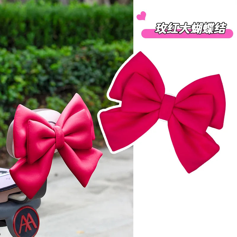 Helmet bow decoration, motorcycle electric vehicle accessories, large cute, ski helmet locomotive helmet accessories