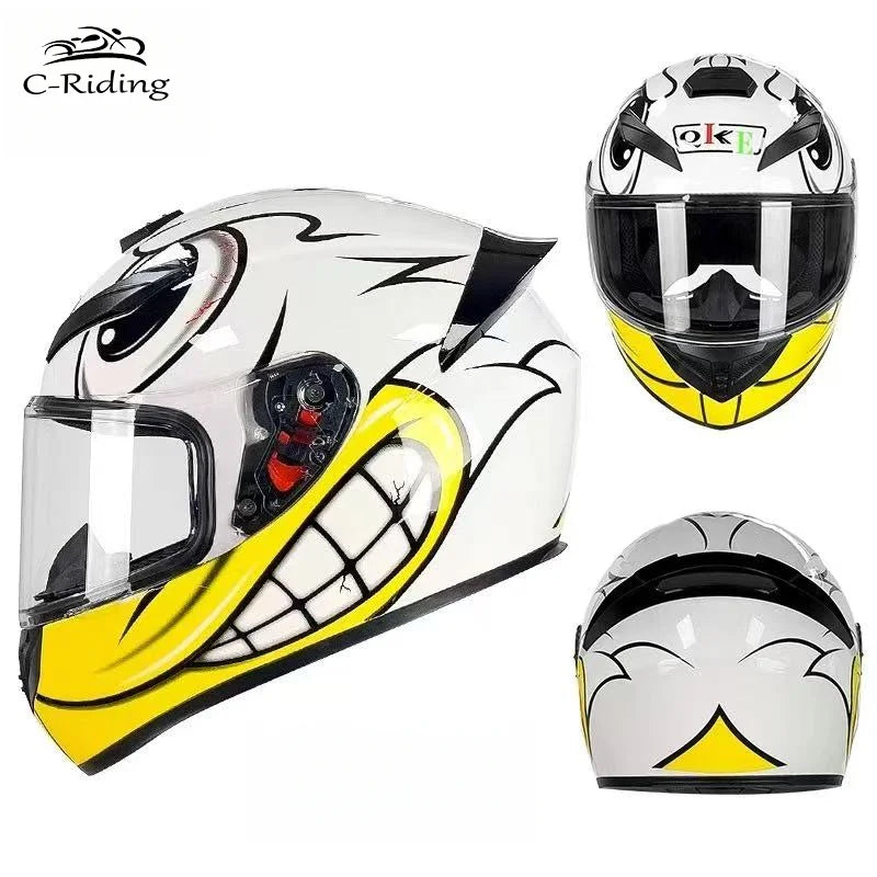 Adult Helmets For Motorcycle Full Face Helmet HD Visors Capacete De Moto Capacetes DOT Approved
