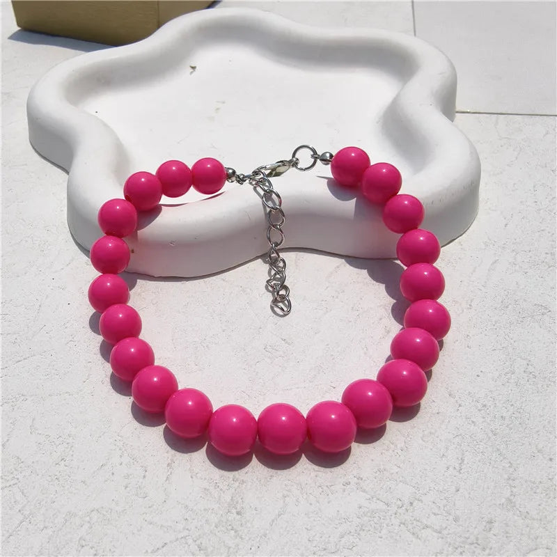 Fashion Dog Necklace Cat Collar DIY Pet Pearl Collar Jewelry Puppy Accessories Dog Neck Chain Chihuahua Pet Grooming Supplies