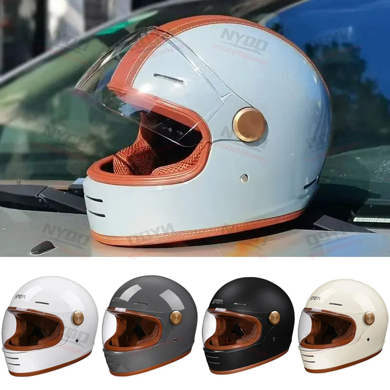 Retro Full-Face Motorcycle Helmet Off-Road Capabilities Durable Materials Enhanced Safety DOT Certified Helmet Motorcycle