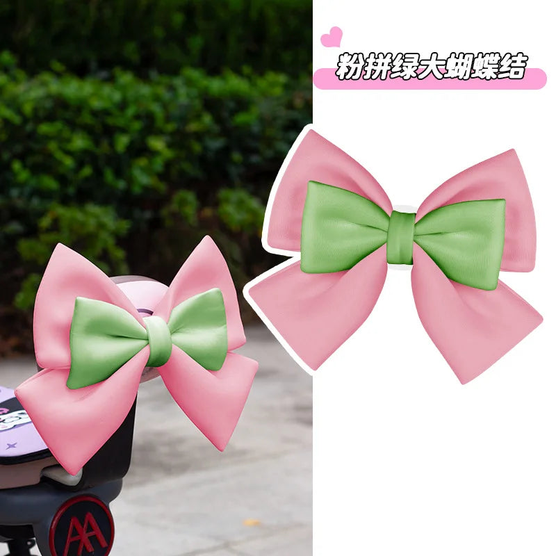 Helmet bow decoration, motorcycle electric vehicle accessories, large cute, ski helmet locomotive helmet accessories