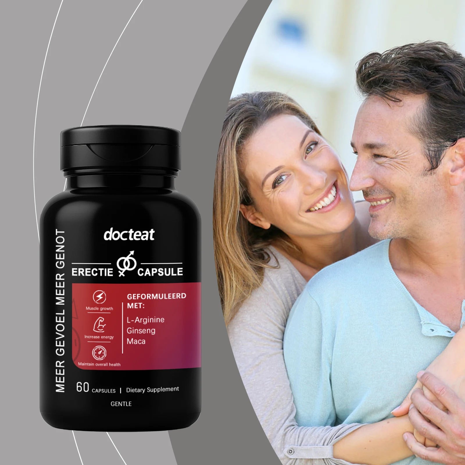 Testosterone Booster for Men, Male Enhancing, Enhance Energy & Endurance, Muscle Growth Supplement, Maca Ginseng