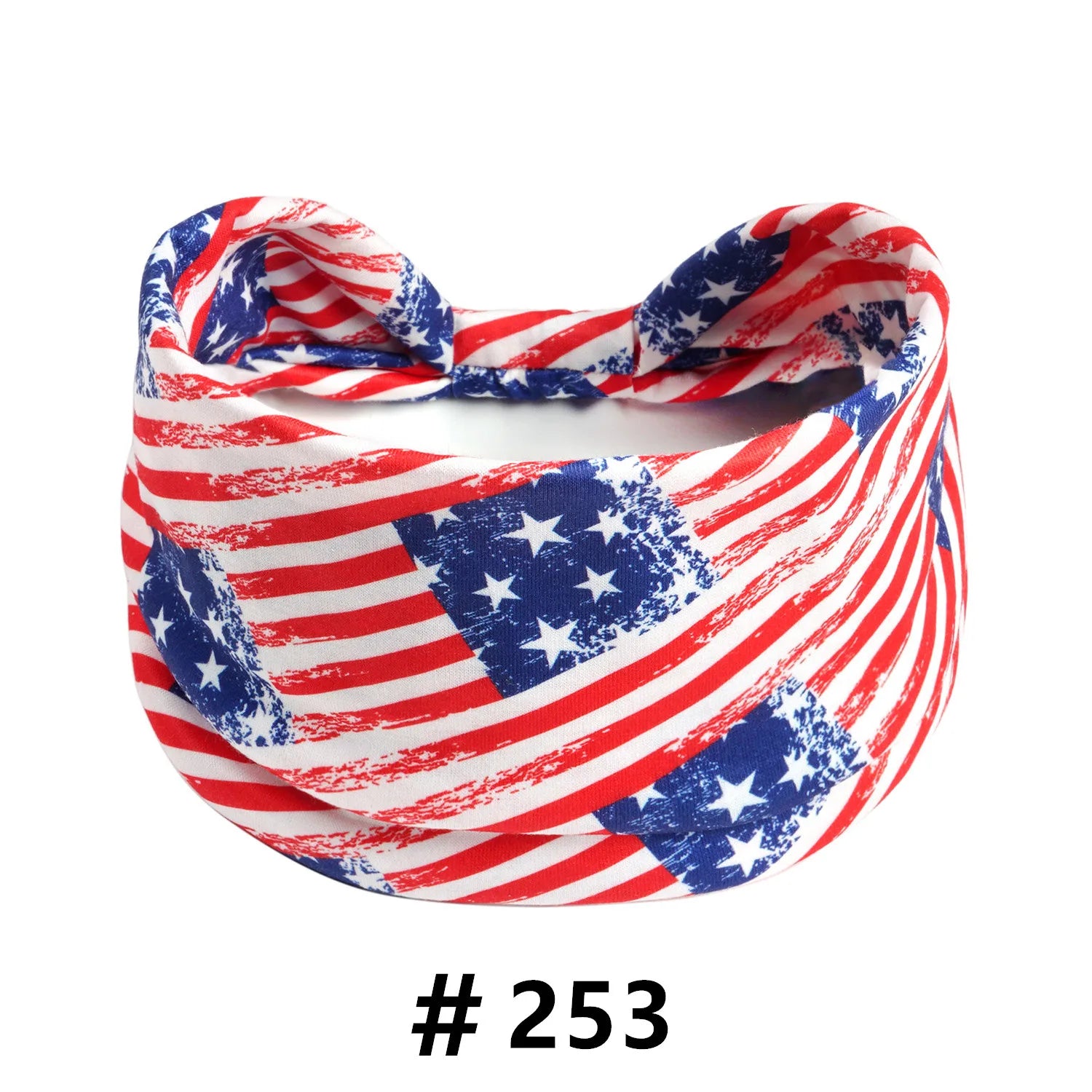 American Flag Headbands Women 4th of July Head Band Wide Turban Headwrap Red White and Blue Hairbands USA Patriotic Accessories