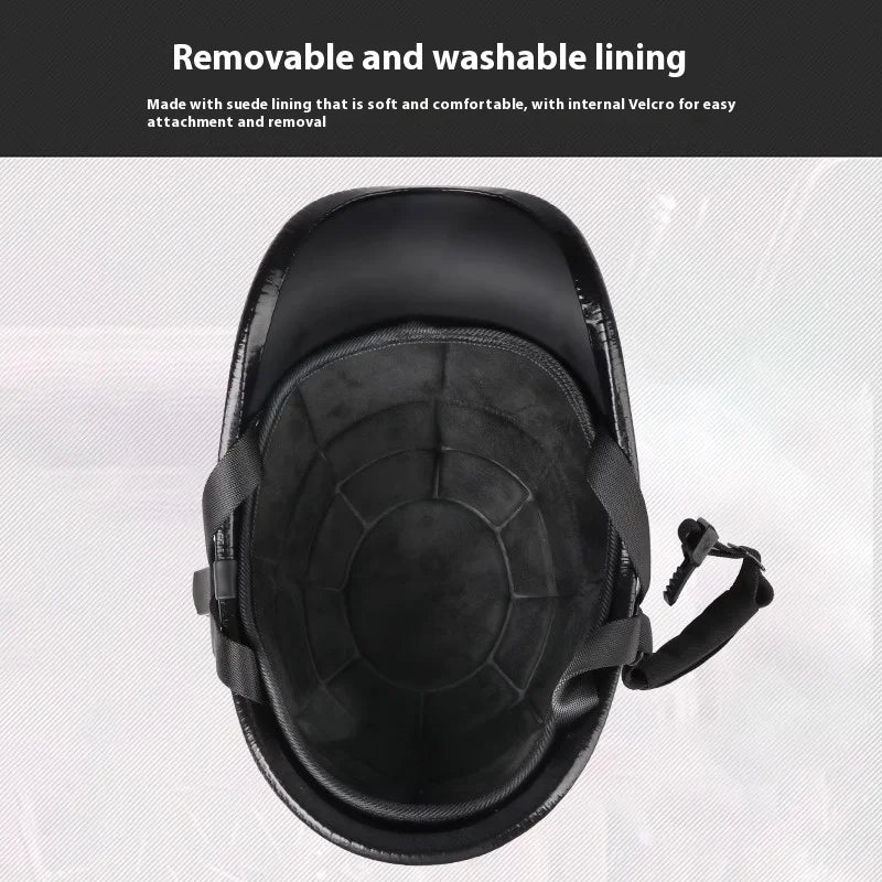 Motorcycle Helmet — Retro Street-Style Helmet All-Season Use Unisex Street Riding Protective Gear Safety Protective Equipment