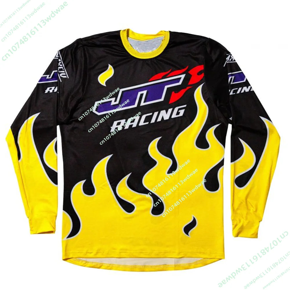 Mens Enduro MTB Cycling Clothes Jersey Off-road Motorcycle Bmx T-Shirt Bicycle Cycling T-shirts Long Sleeve Motorcycle Clothing