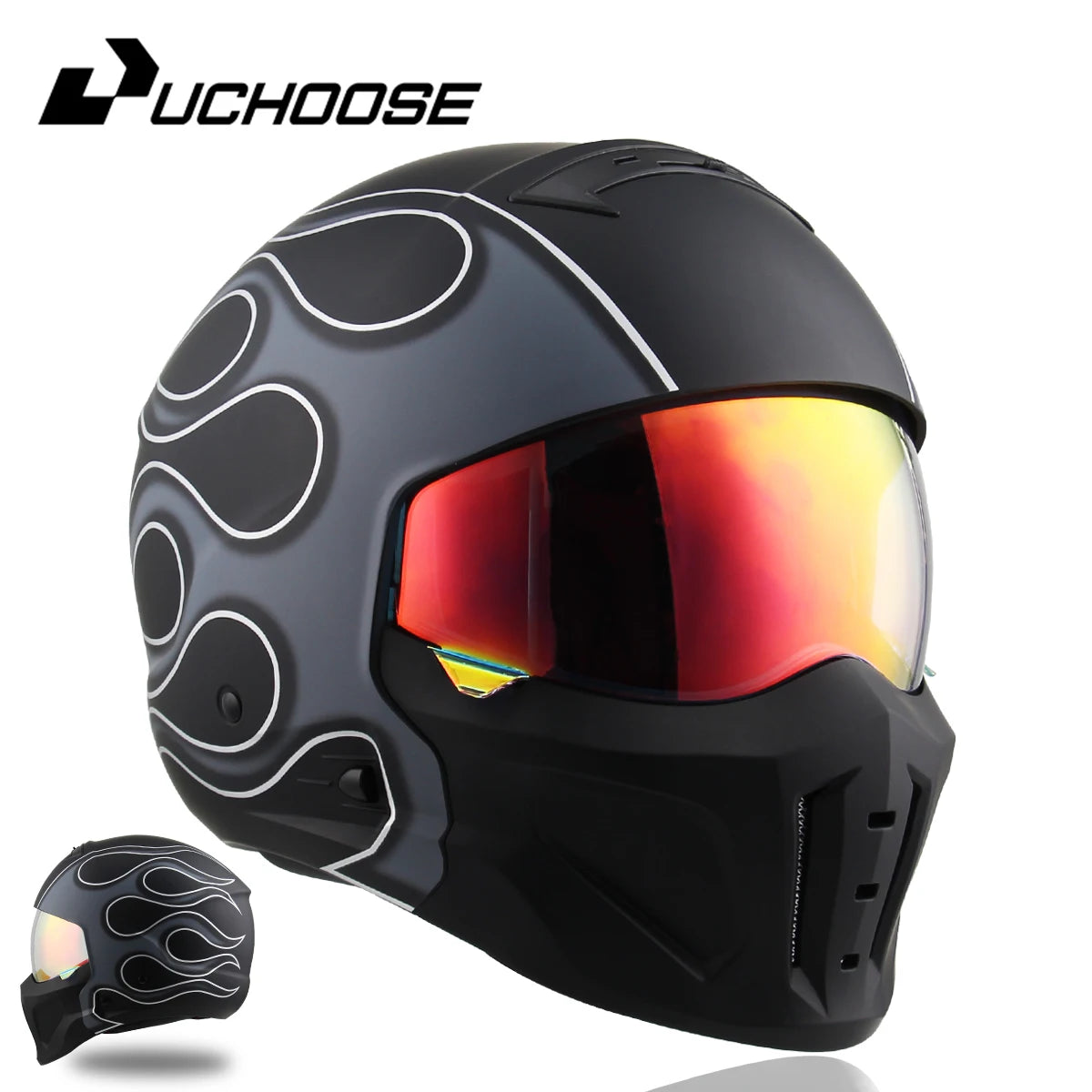 2026 New Scorpion Helmet Retro Motorcycle Cascos Moto Locomotive Personality Multi-purpose Combination Helmet Half Helmet