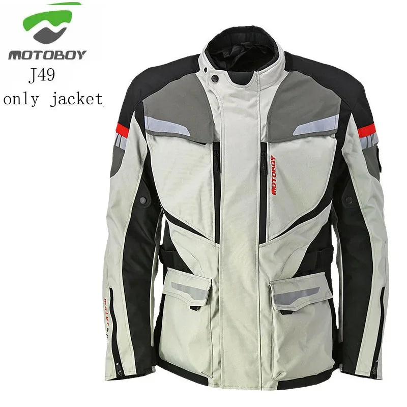 Warm Waterproof MOTOBOY motorcycle Jacket pants  winter motorbike jersey suit men's with CE Protectors motocross Rally Suit