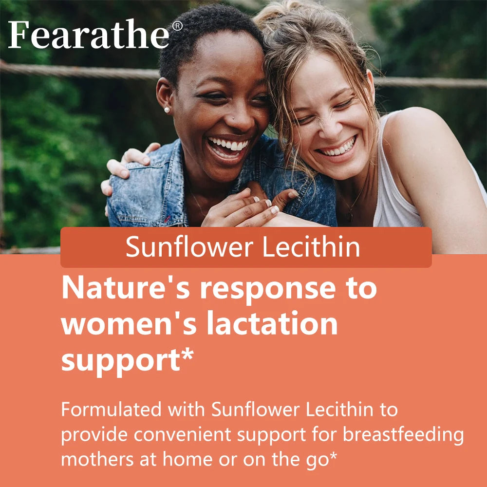 Sunflower Lecithin Supplement, 1200 Mg, Energy Support, Relieves Blocked Milk Ducts, Promotes Liver and Brain Health, Non-GMO
