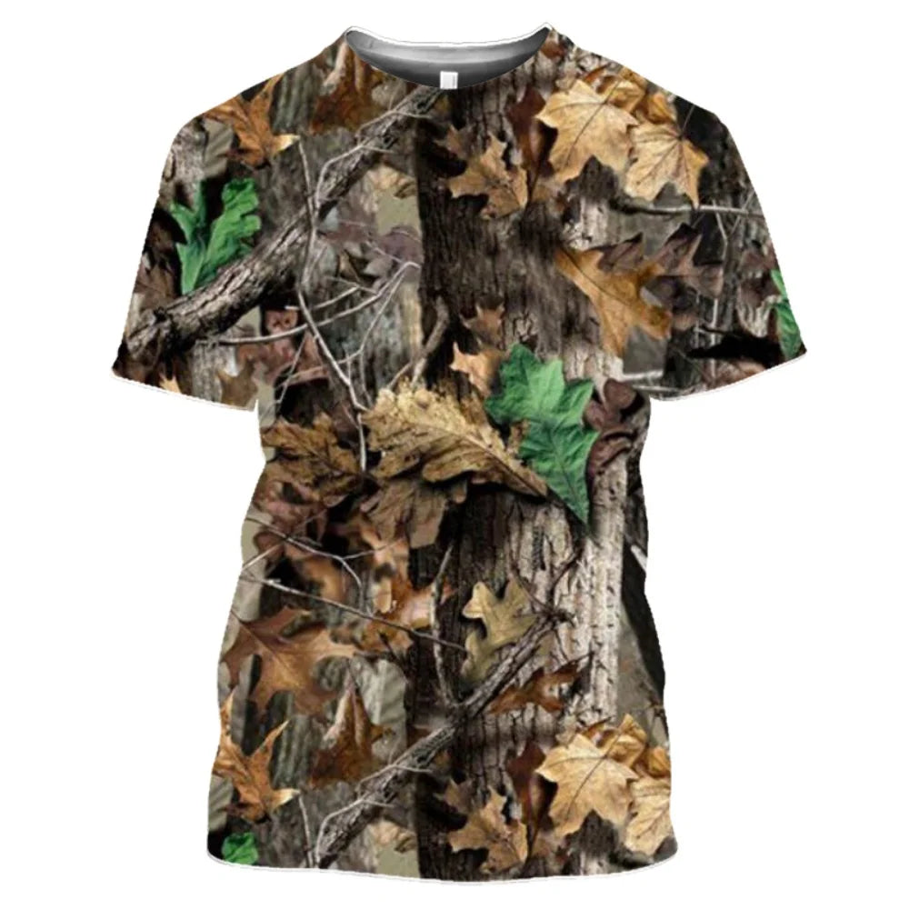 Hunting Camouflage T-Shirt Summer T Shirt Man 3D Printing Streetwear Clothing Short Sleeve Clothes Luxury T-Shirt Men Clothing