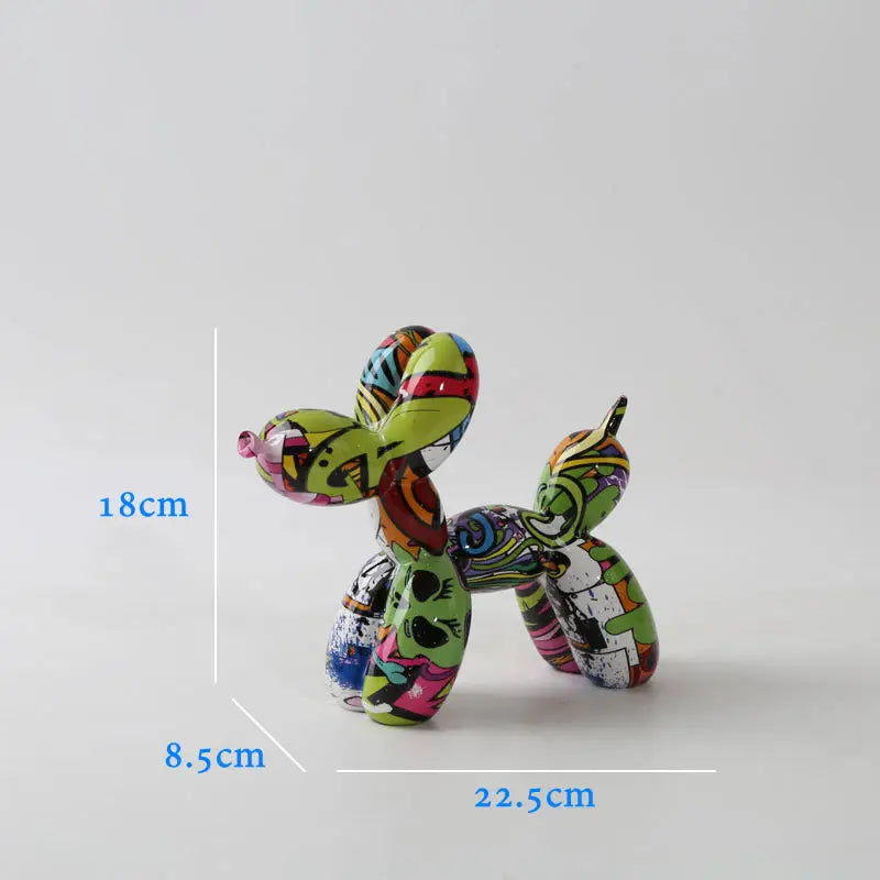 Creative Color Bulldog Chihuahua Dog Statue Figurine Resin Sculpture Home Office Bar Store Decoration Ornament Crafts