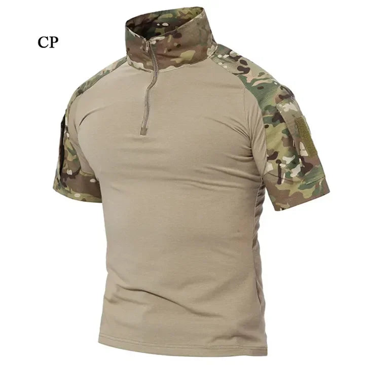 Tactical T-Shirts Men Sport Outdoor Tee Quick Dry Short Sleeve Shirt Hiking Hunting Combat Men Clothing Breathable