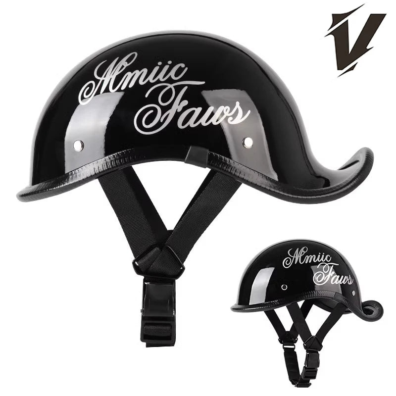 Motorcycle Helmet — Retro Street-Style Helmet All-Season Use Unisex Street Riding Protective Gear Safety Protective Equipment