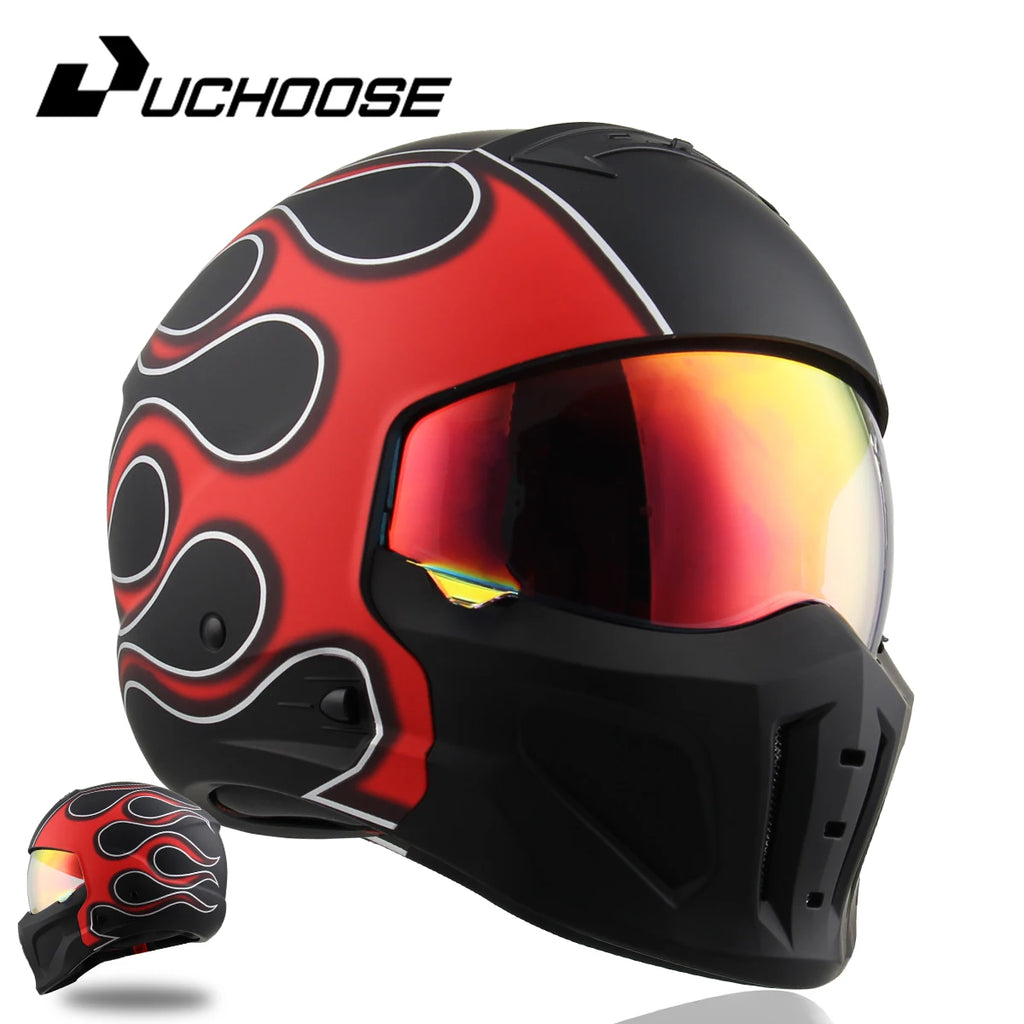 2026 New Scorpion Helmet Retro Motorcycle Cascos Moto Locomotive Personality Multi-purpose Combination Helmet Half Helmet