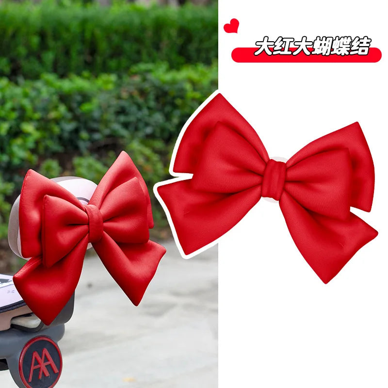 Helmet bow decoration, motorcycle electric vehicle accessories, large cute, ski helmet locomotive helmet accessories