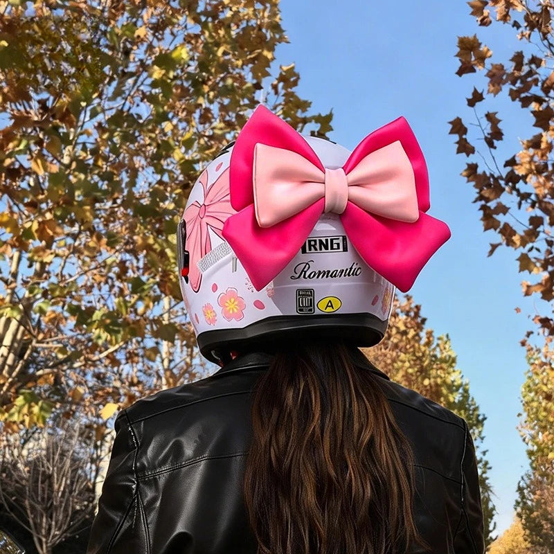 Helmet bow decoration, motorcycle electric vehicle accessories, large cute, ski helmet locomotive helmet accessories