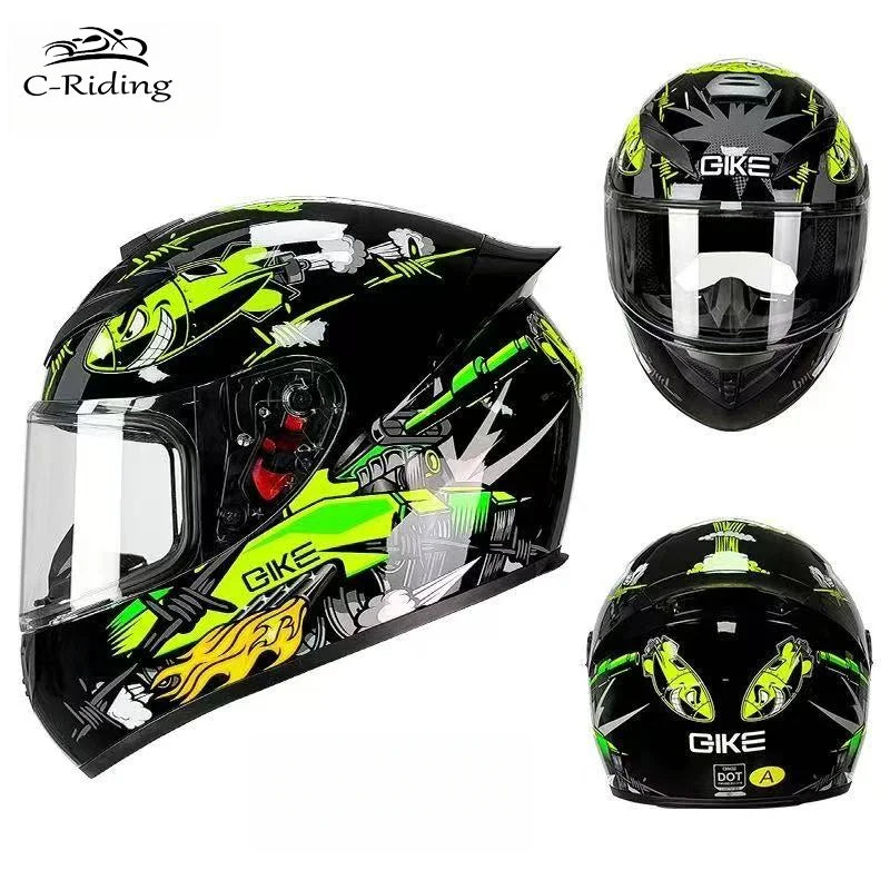 Adult Helmets For Motorcycle Full Face Helmet HD Visors Capacete De Moto Capacetes DOT Approved