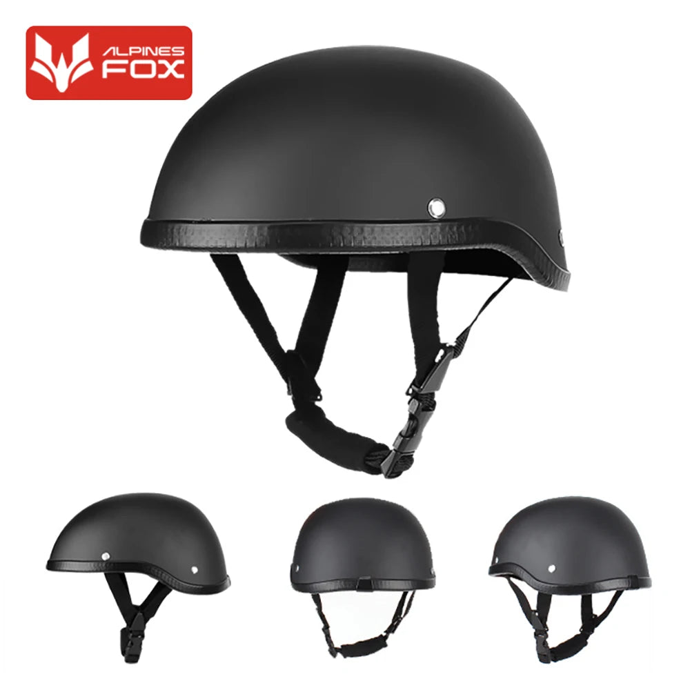 Half Face Motorcycle Helmet Vintage Cafe Racer Retro Scooter Jet Helmet Cruiser Vintage Open Face Helmets With DOT Certified