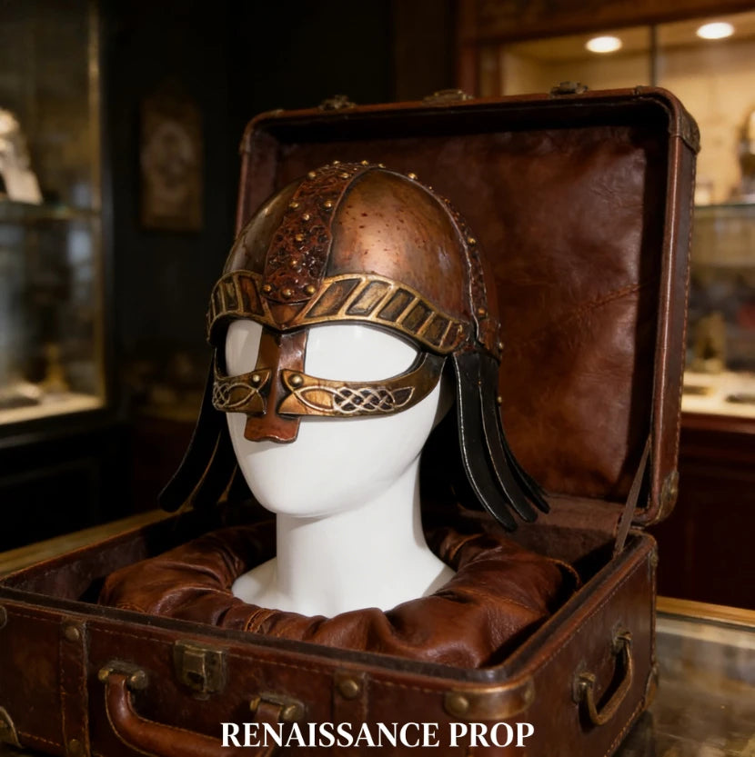 Medieval Renaissance Viking Helmet Vintage Design Cosplay Costume Prop for Party Stage Performance