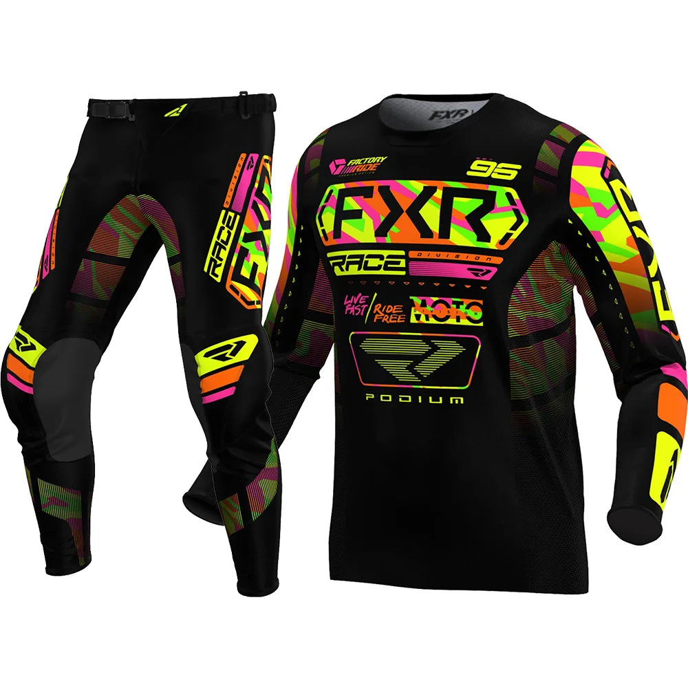 Motorcycle NEW Motorcycle Clothing Set Off Road MX Jersey Pants Set Dirt Bike Combo Gear Set Racing Motocross Set