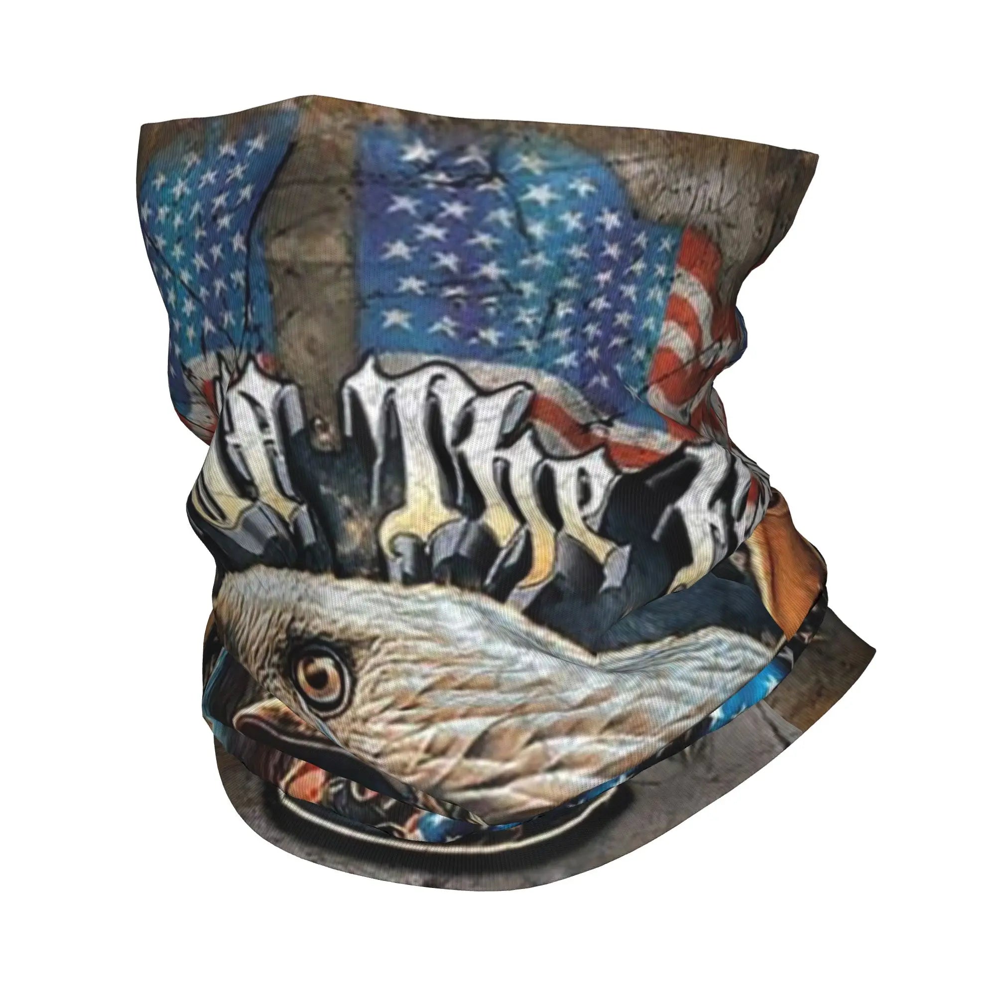 Custom Vintage American Flag Bandana Neck Gaiter for Hiking Hunting Women Men Wrap Scarf USA Proud Balaclava Warmer